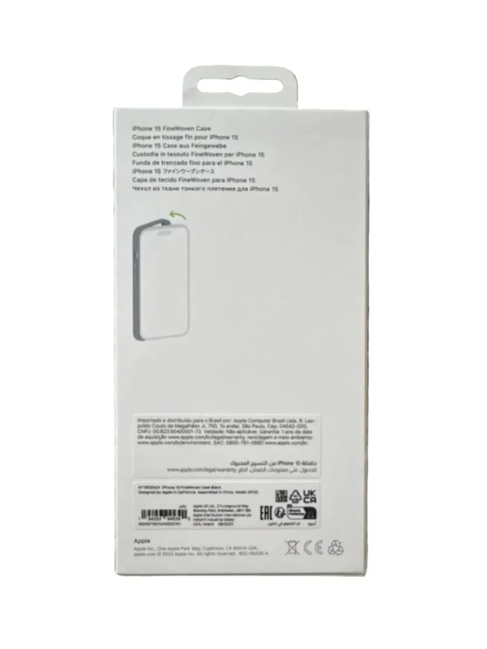 OEM Genuine Apple iPhone 15 Fine Woven Case MagSafe - Black - iPhone 15